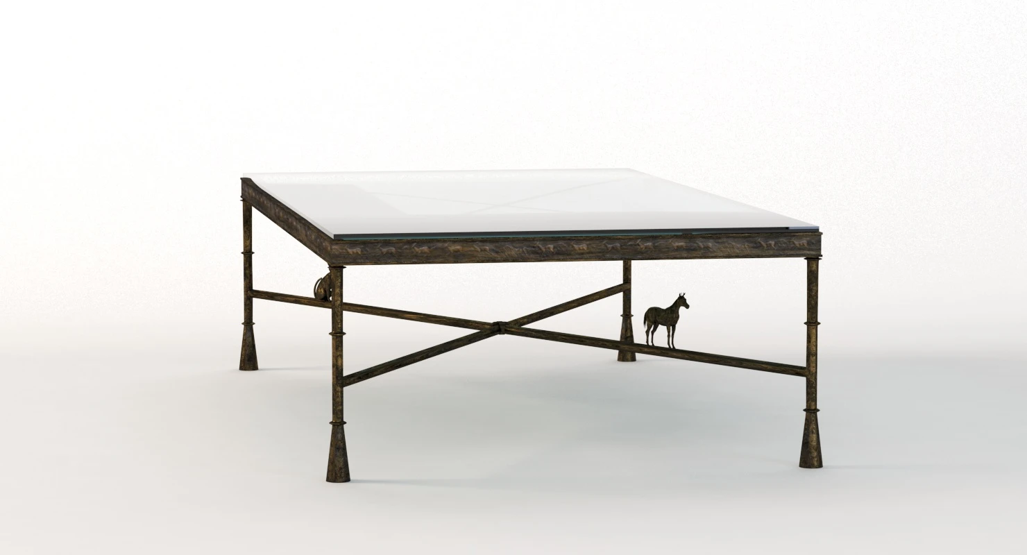 Tom Corbin Large Bronze Coffee Table Signed 3D Model_04