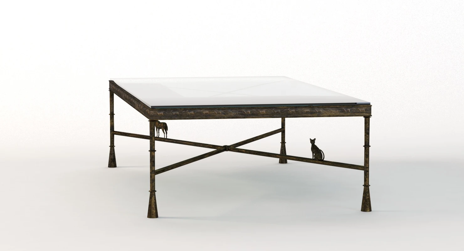 Tom Corbin Large Bronze Coffee Table Signed 3D Model_07