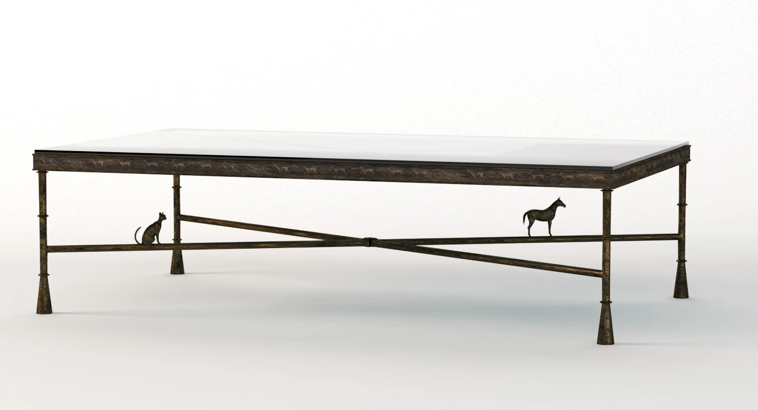 Tom Corbin Large Bronze Coffee Table Signed 3D Model_05