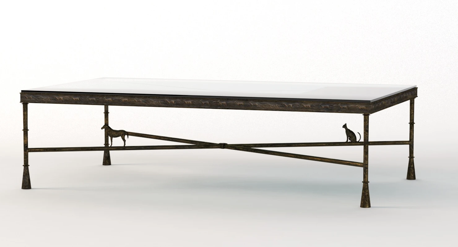 Tom Corbin Large Bronze Coffee Table Signed 3D Model_08