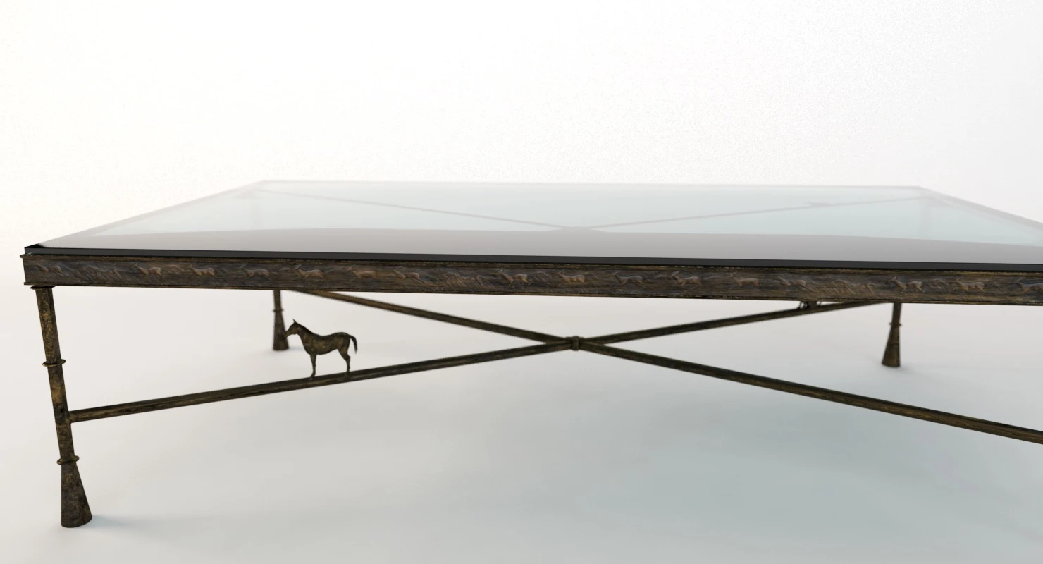 Tom Corbin Large Bronze Coffee Table Signed 3D Model_012