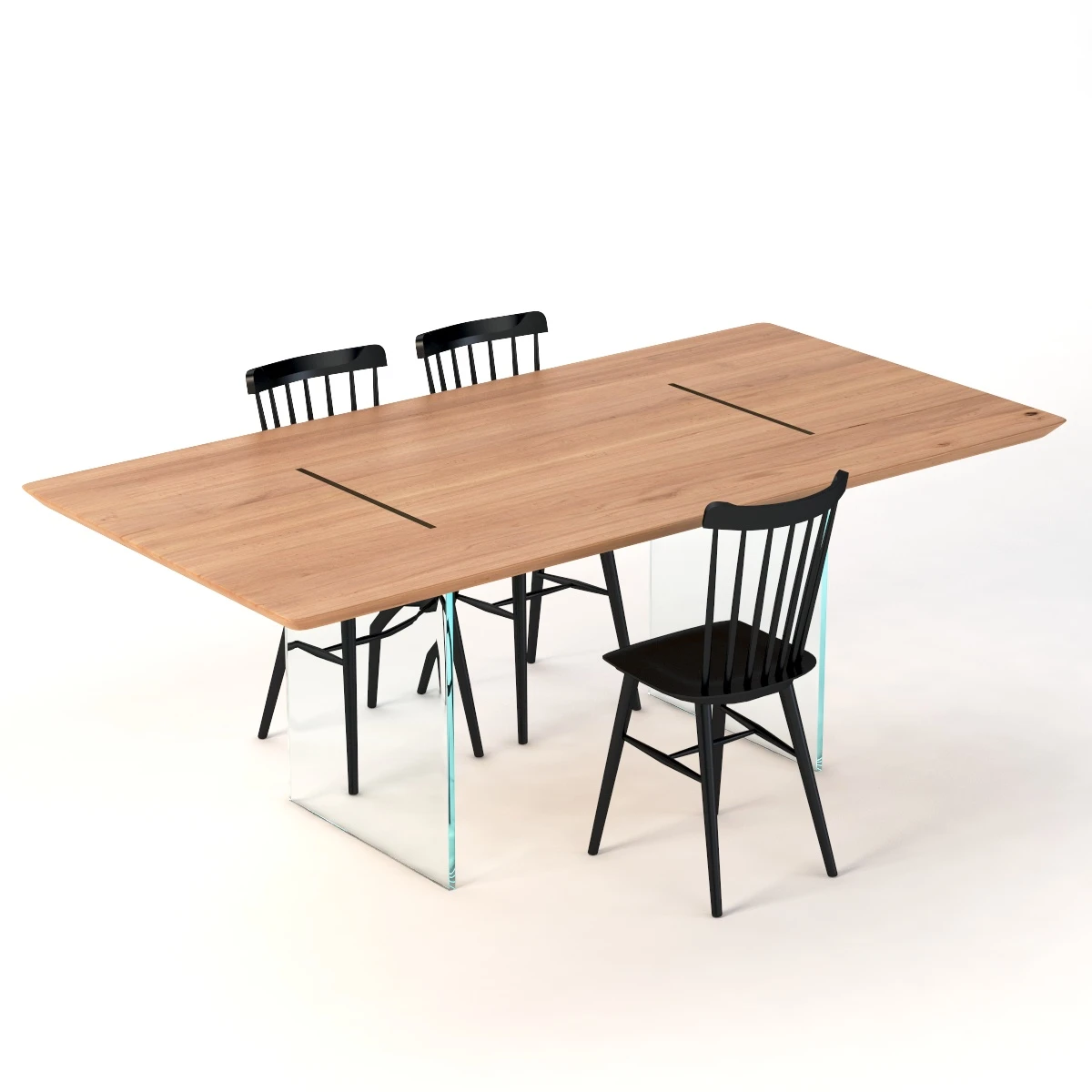 Tonelli Tavolante Dining Table with Chair 3D Model_01