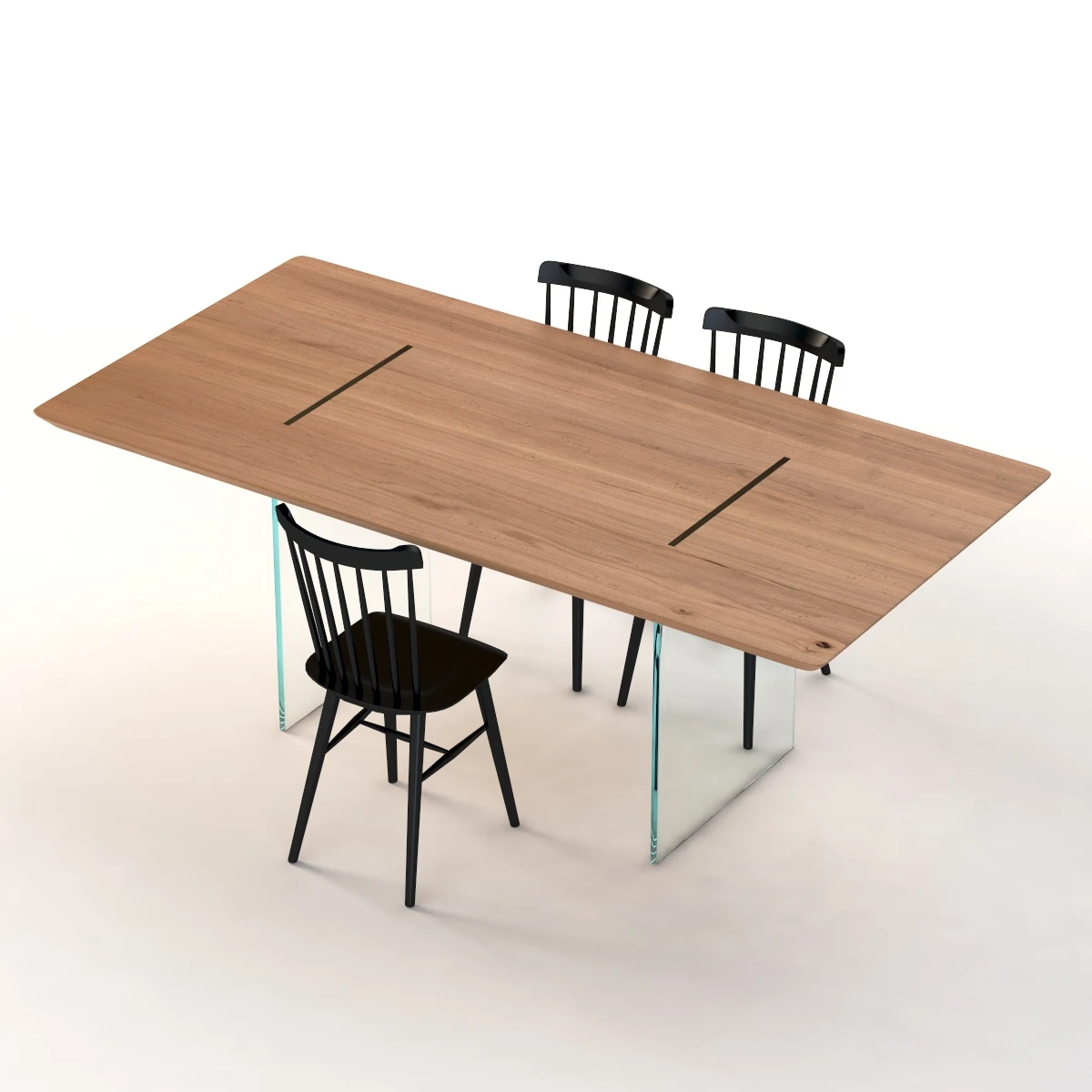 Tonelli Tavolante Dining Table with Chair 3D Model_07