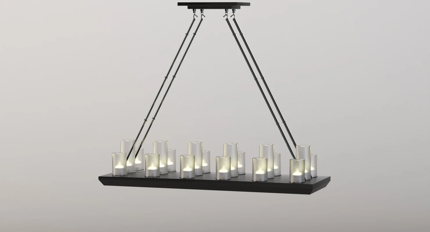 Trans Globe Lighting Heavy Candles 18 Light Island Pendant 3D Model_07