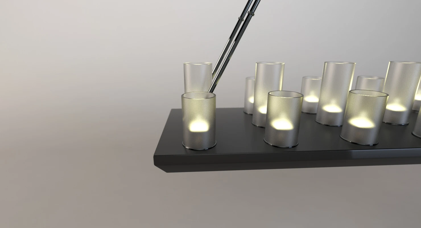 Trans Globe Lighting Heavy Candles 18 Light Island Pendant 3D Model_03