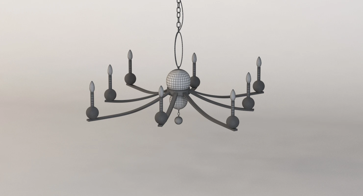 Troy F6339 Tallulah Rust Chandelier 3D Model_011