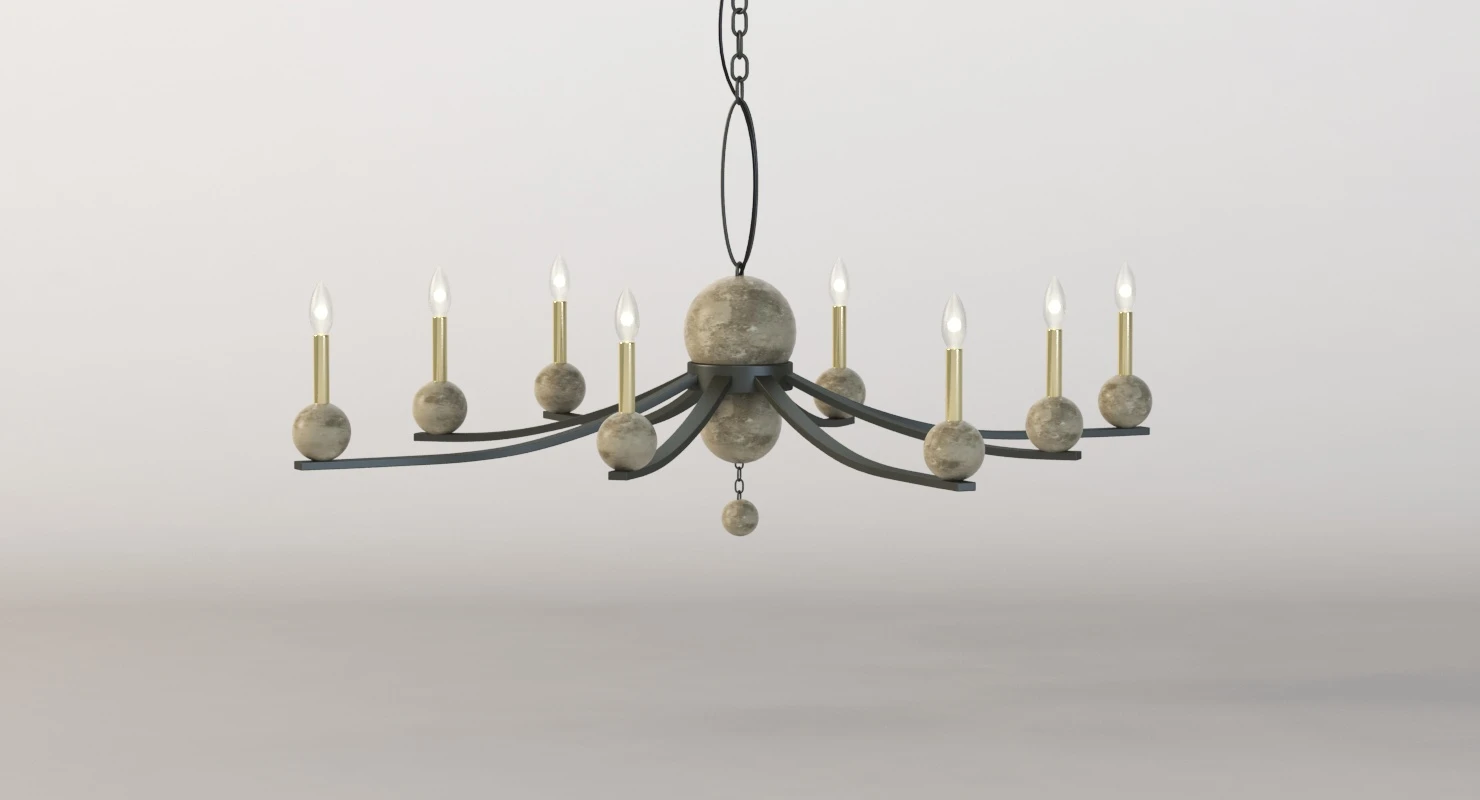 Troy F6339 Tallulah Rust Chandelier 3D Model_07