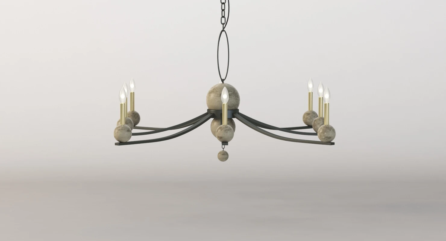 Troy F6339 Tallulah Rust Chandelier 3D Model_04