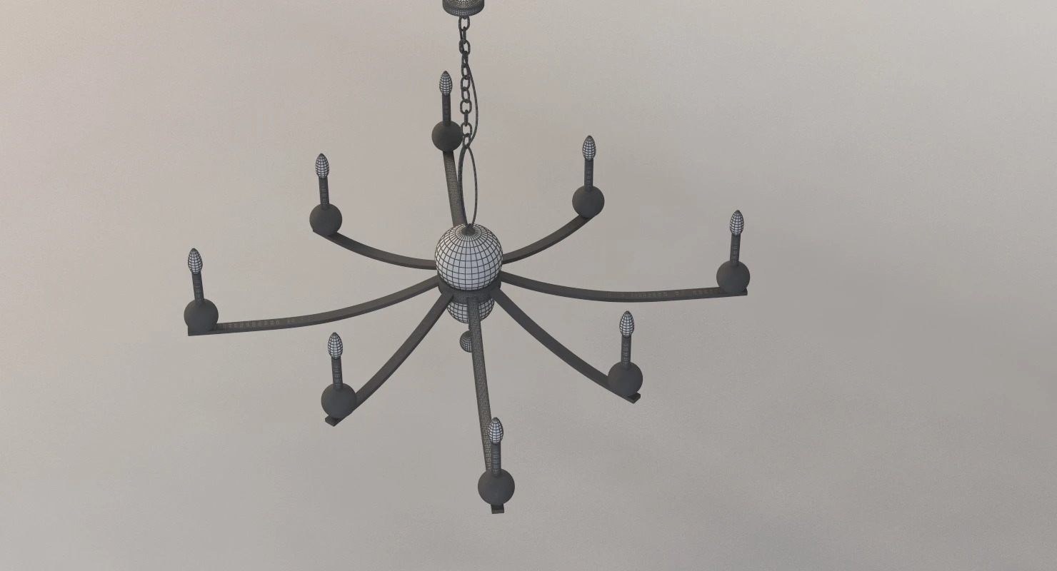 Troy F6339 Tallulah Rust Chandelier 3D Model_012
