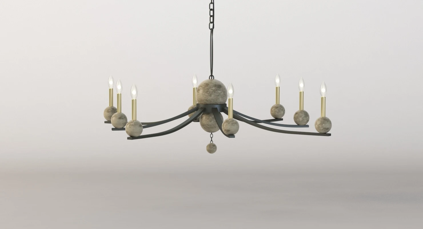 Troy F6339 Tallulah Rust Chandelier 3D Model_09