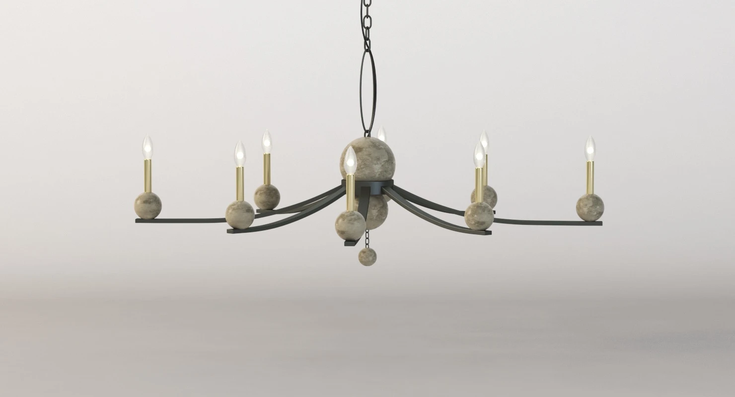Troy F6339 Tallulah Rust Chandelier 3D Model_08