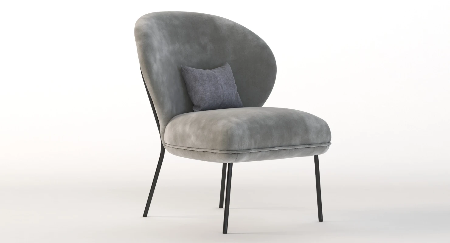 Ventall Lounge Chair by Yonoh Studio 3D Model_05