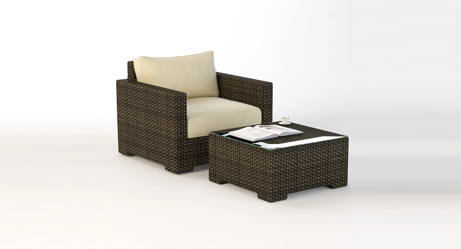 Ventura Umber Rattan Outdoor Garden Chair 3D Model_01