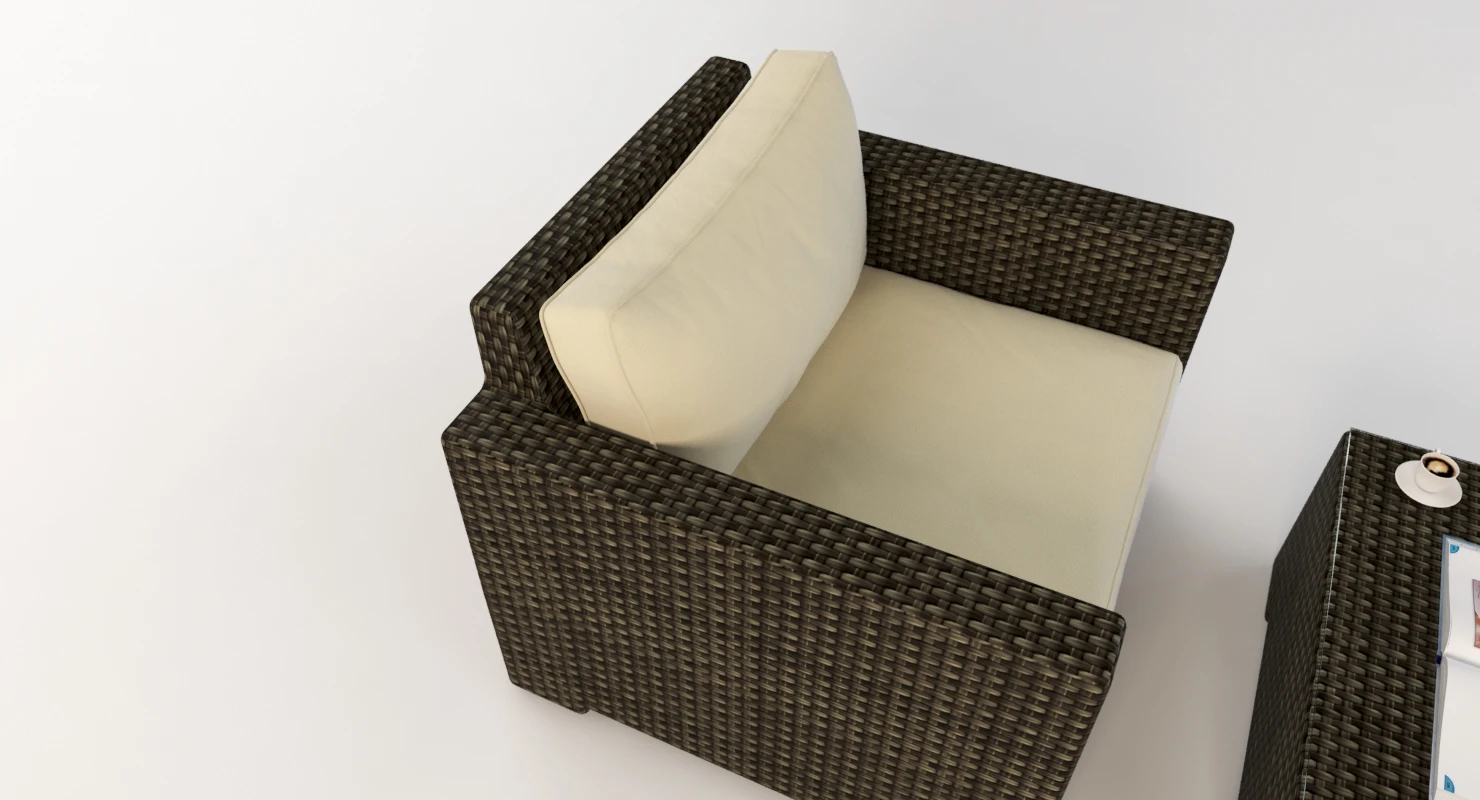 Ventura Umber Rattan Outdoor Garden Chair 3D Model_03