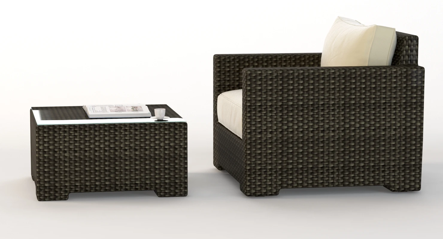 Ventura Umber Rattan Outdoor Garden Chair 3D Model_08