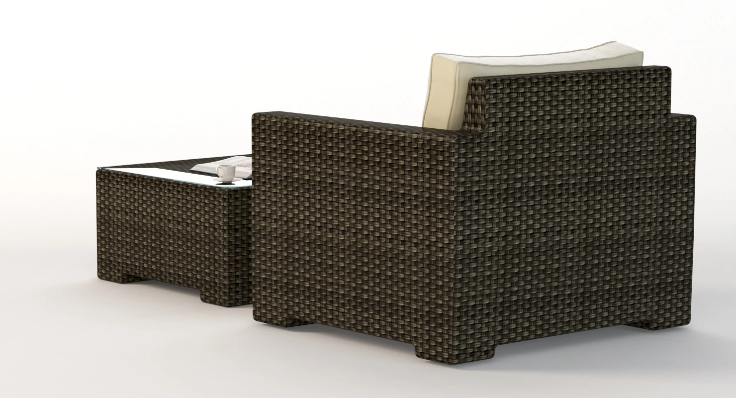 Ventura Umber Rattan Outdoor Garden Chair 3D Model_07