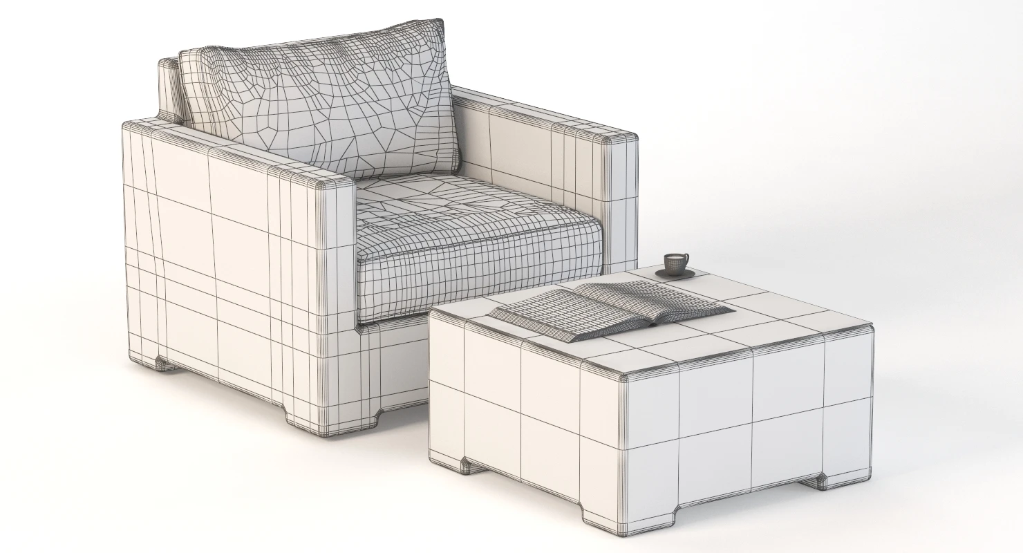Ventura Umber Rattan Outdoor Garden Chair 3D Model_010