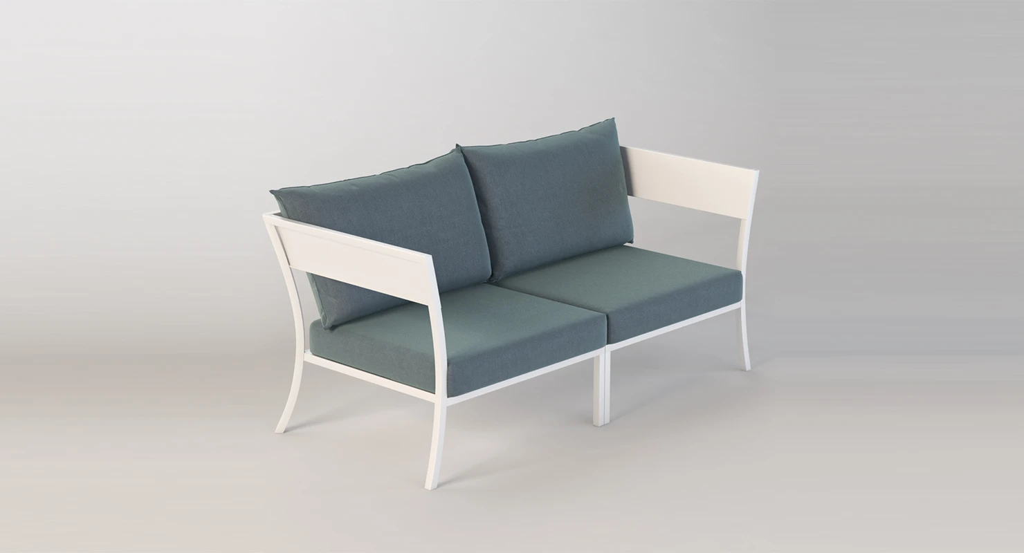 Vermobil Porto Cervo Outdoor Love Seat Sofa 3D Model_01