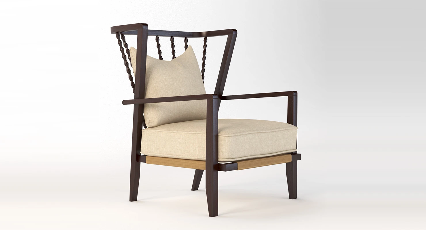 Vintners Wing Armchair 3D Model_01