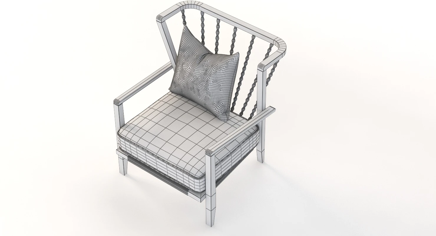 Vintners Wing Armchair 3D Model_012