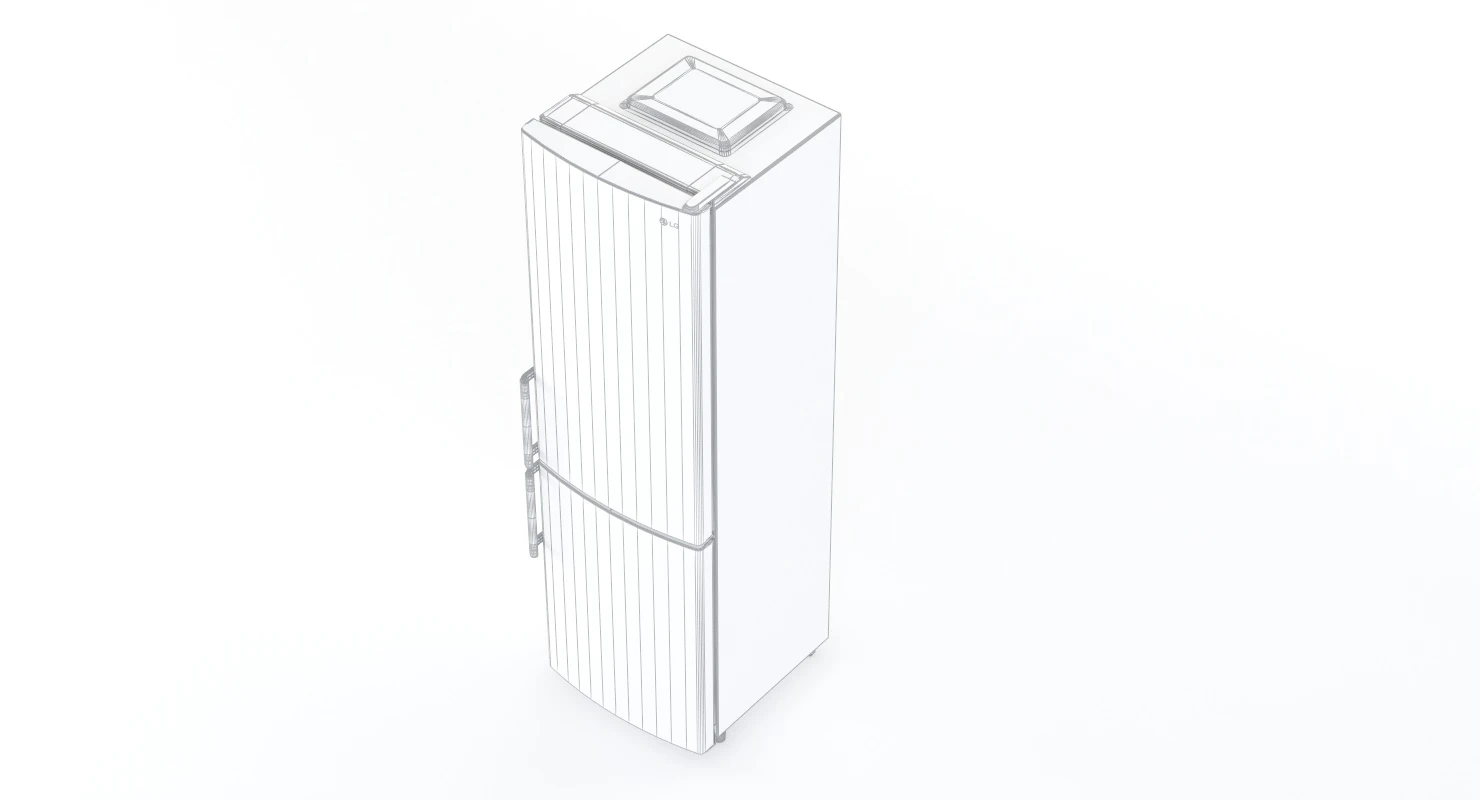 Whirlpool Bottom Mount Refrigerator 3D Model_011