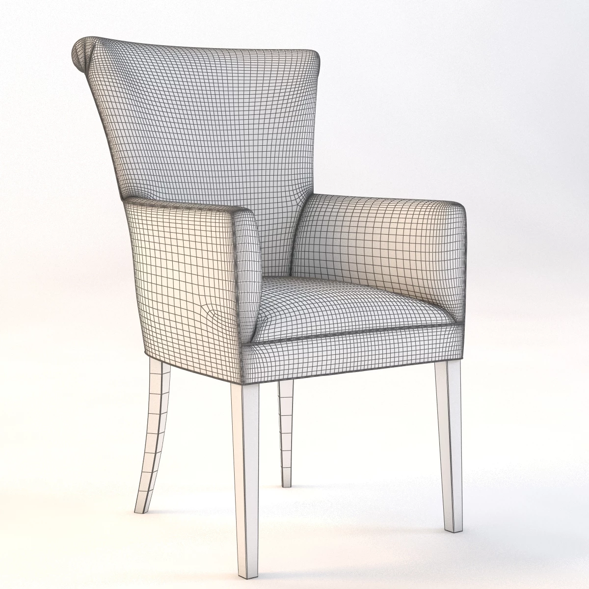 Bolier Classic Armchair 90018 3D Model_09