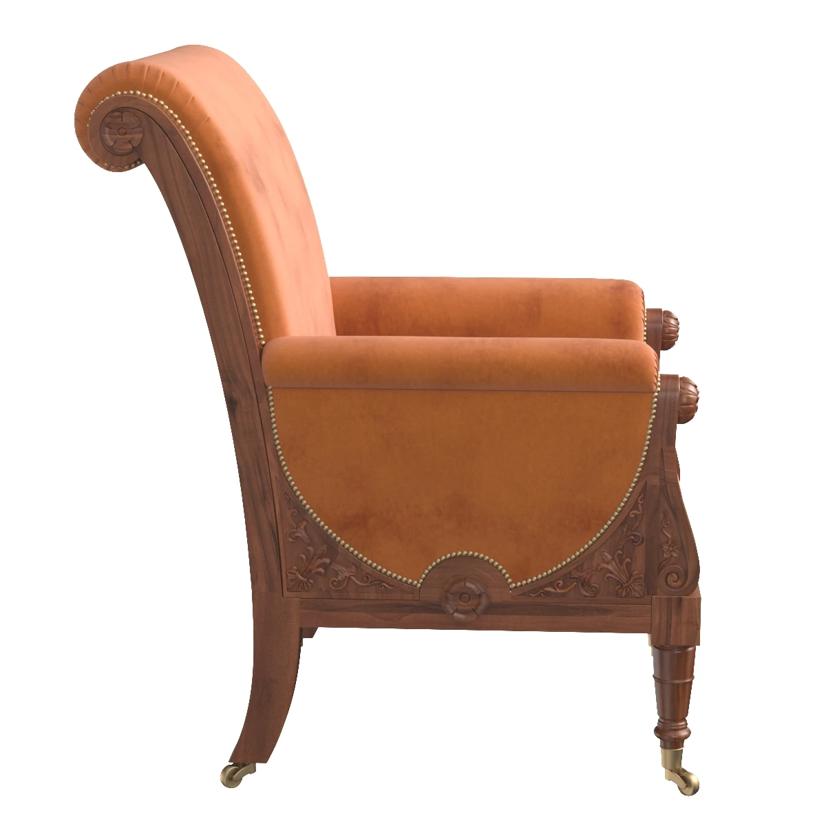 An Exceptional late George IV Carved Mahogany Chair 3D Model_04