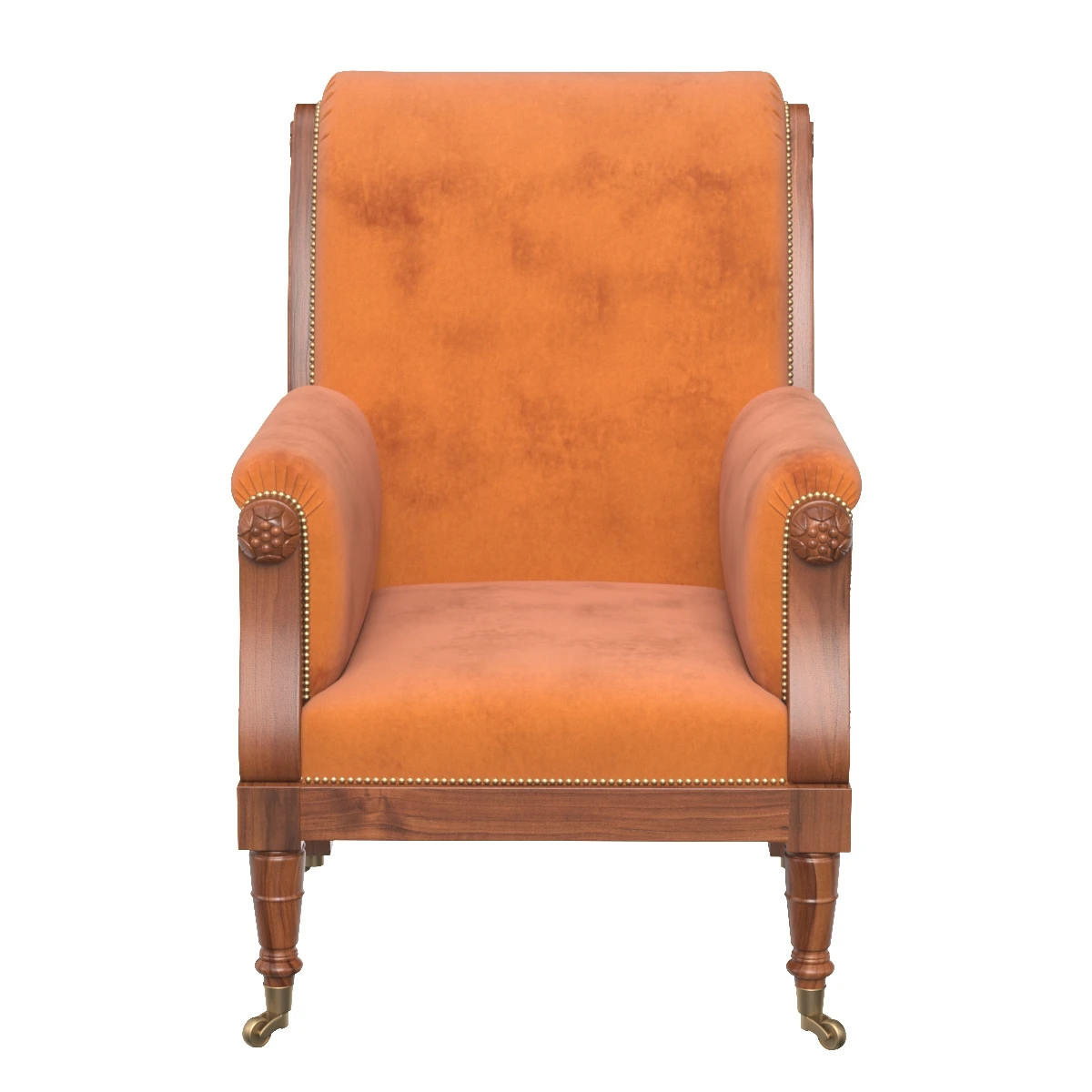 An Exceptional late George IV Carved Mahogany Chair 3D Model_06