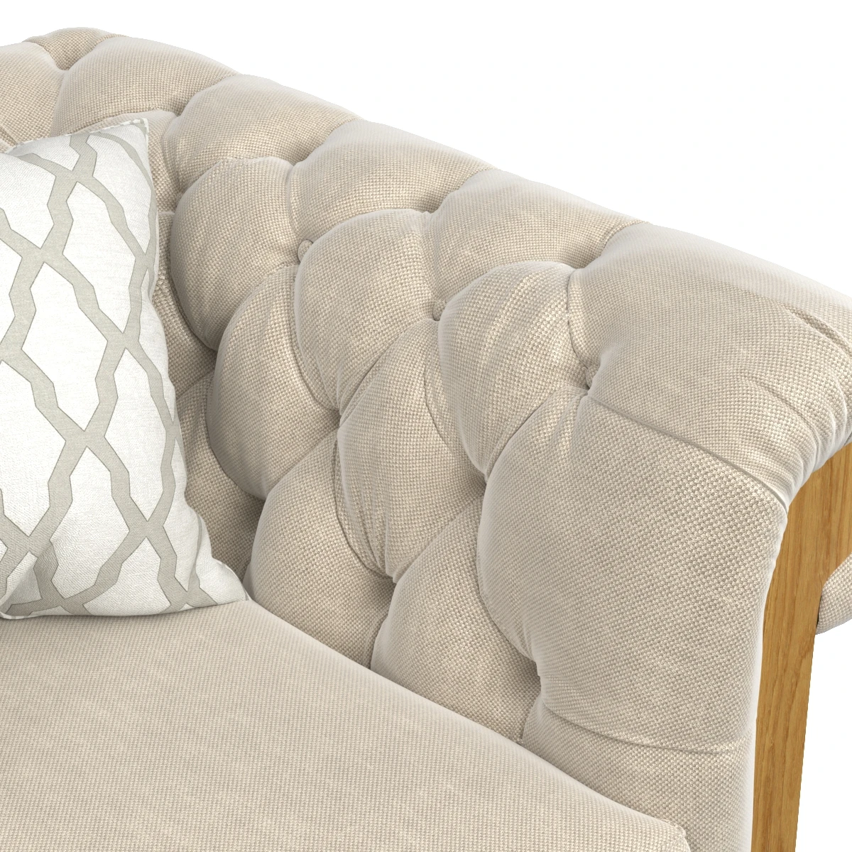 Chalet Cozy Interior Wooden Sofa 3D Model_05