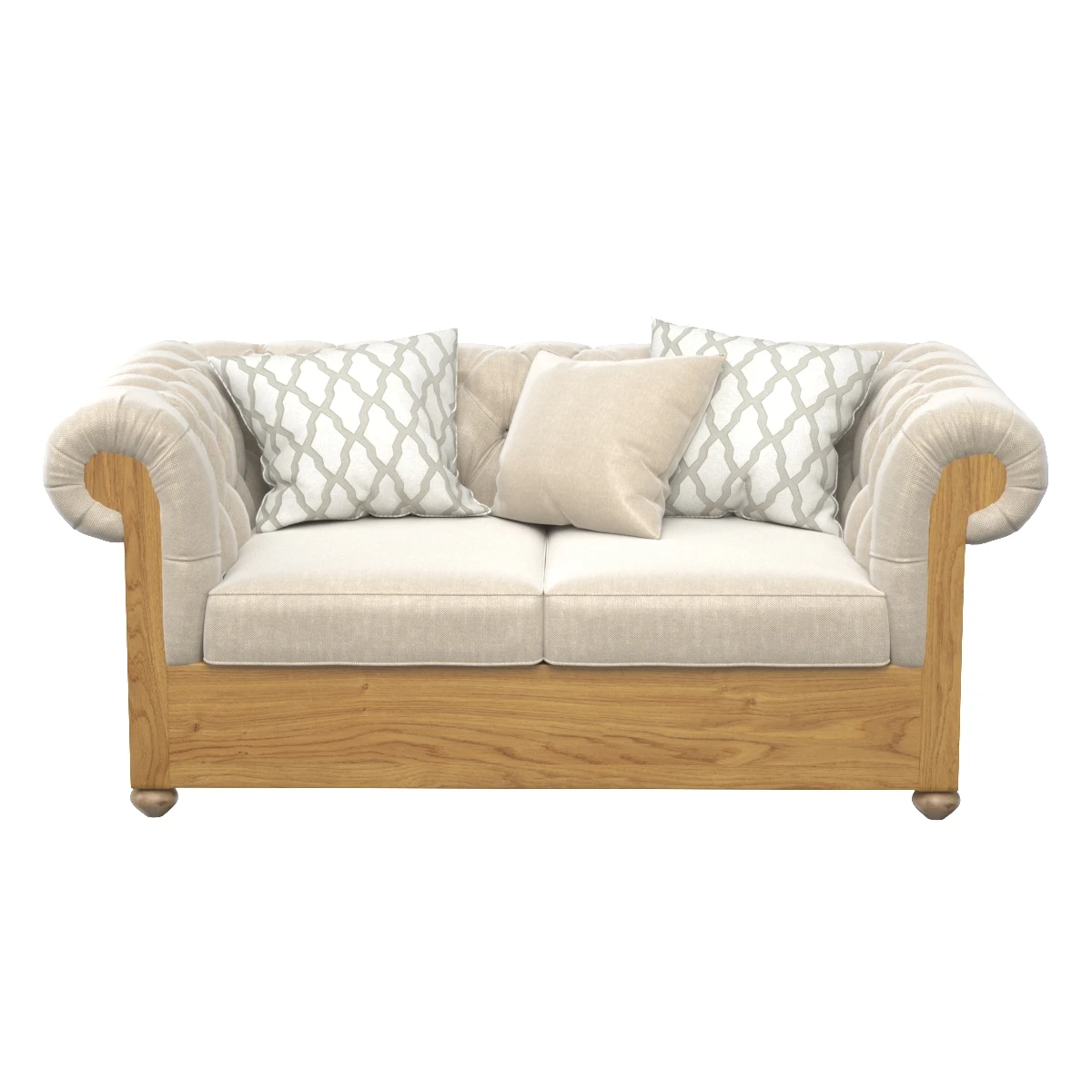 Chalet Cozy Interior Wooden Sofa 3D Model_06