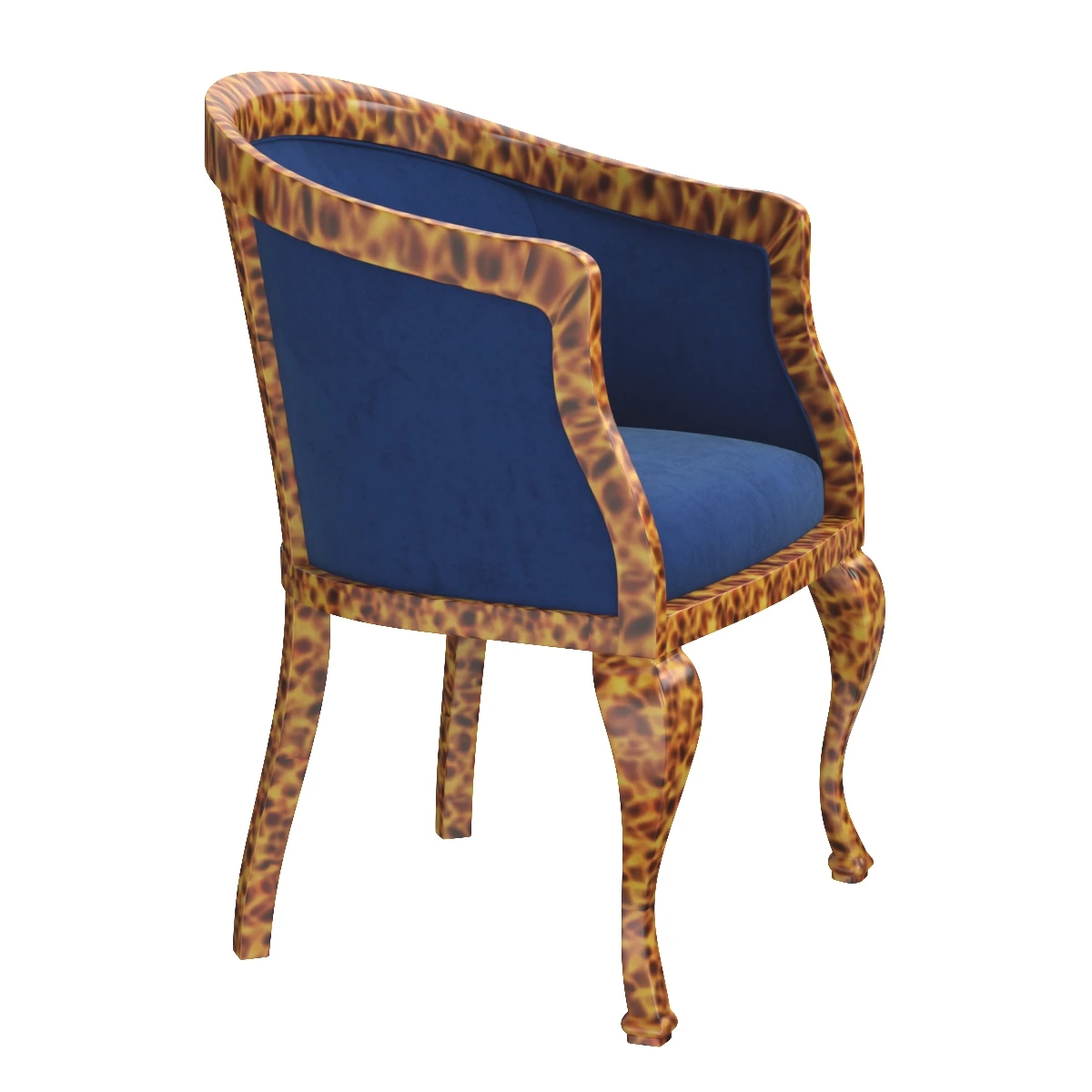 Tub Chair E1006 3D Model_01