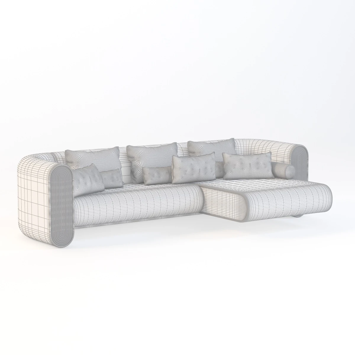 Union Corner Unit Sectional Sofa 3D Model_09