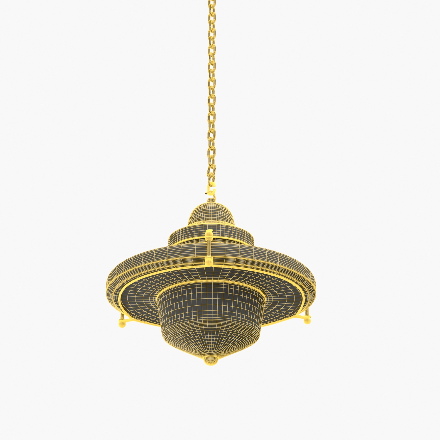 Opaline Clear Glass Pendant l4314 by Obsolete 3D Model_07