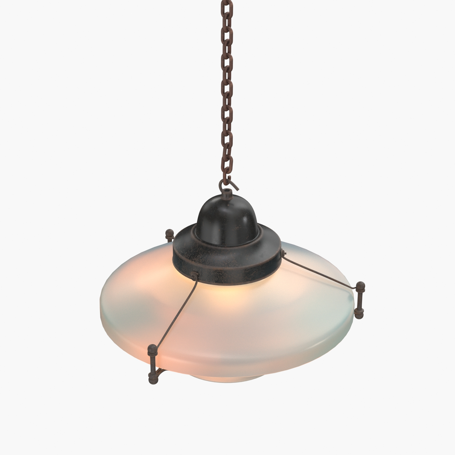 Opaline Clear Glass Pendant l4314 by Obsolete 3D Model_06