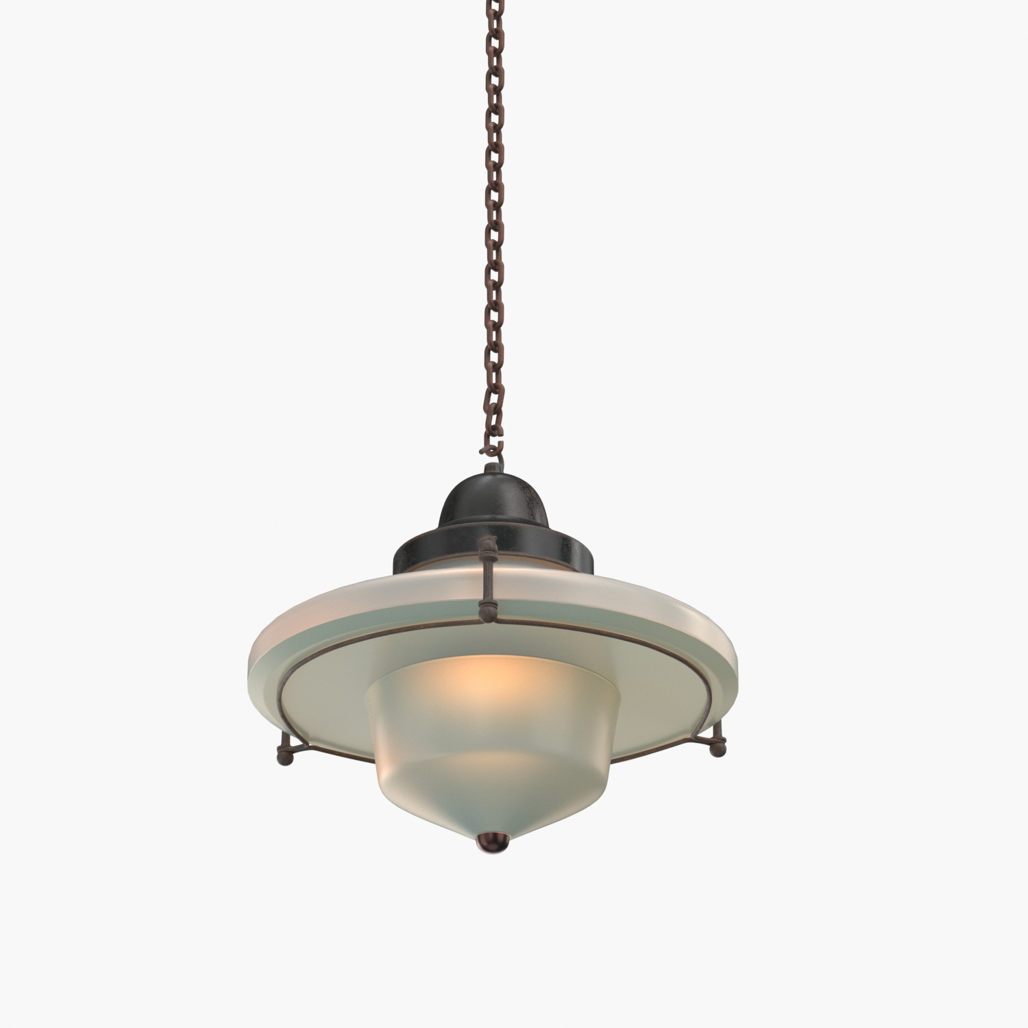 Opaline Clear Glass Pendant l4314 by Obsolete 3D Model_01