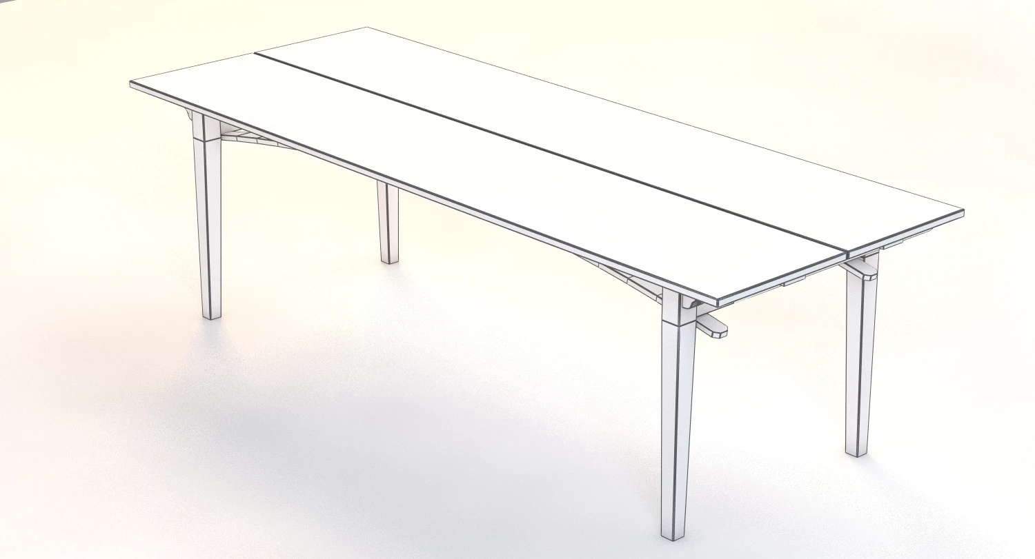 19th Century Two Board Pine Table 3D Model_011