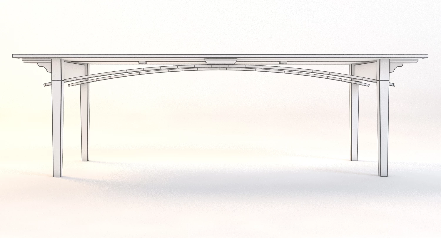 19th Century Two Board Pine Table 3D Model_010