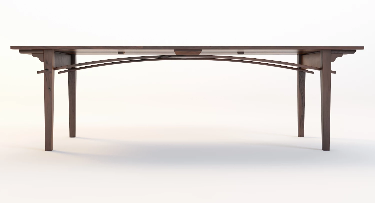 19th Century Two Board Pine Table 3D Model_01