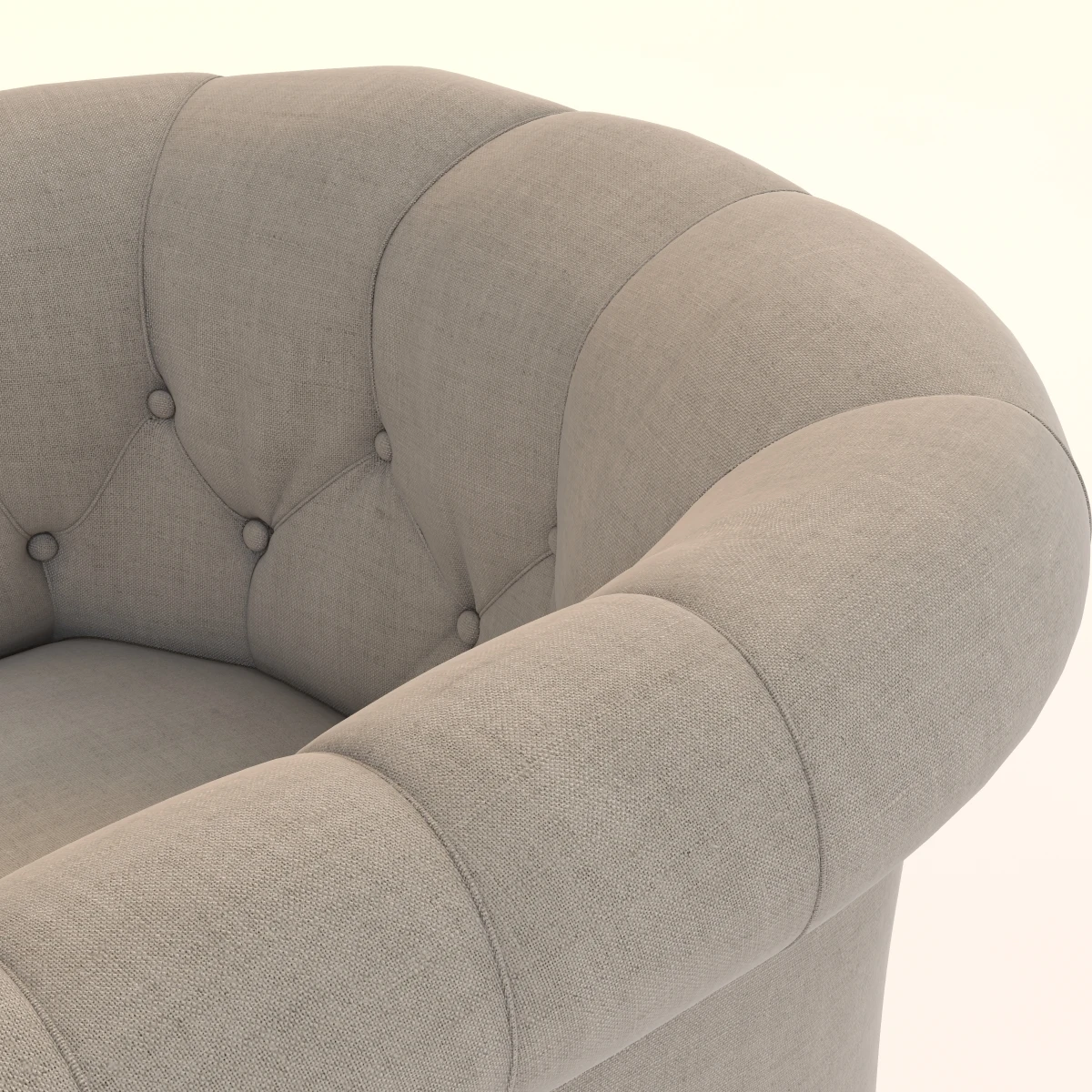 1930S English Tufted Upholstered Tub Chair 3D Model_05
