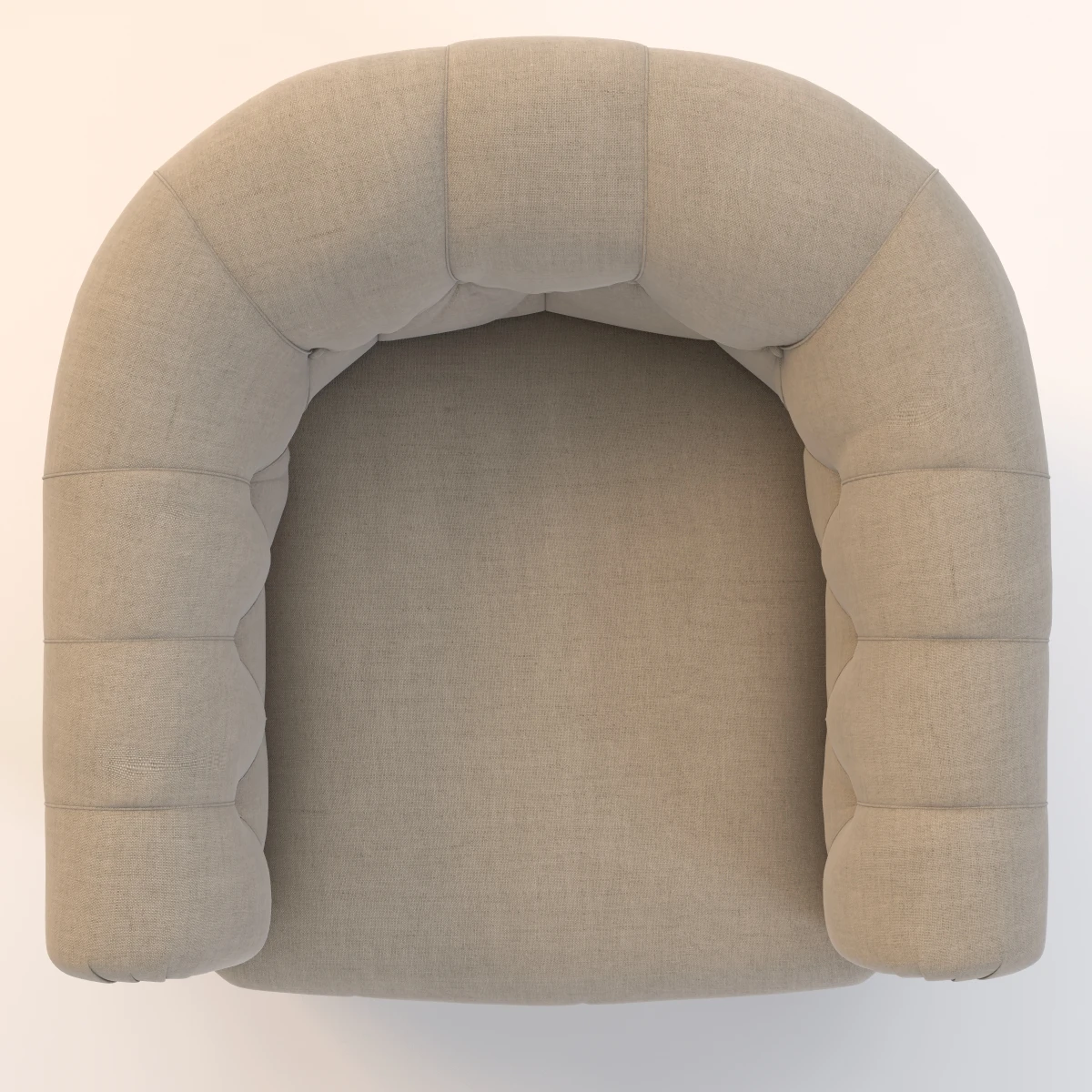 1930S English Tufted Upholstered Tub Chair 3D Model_07