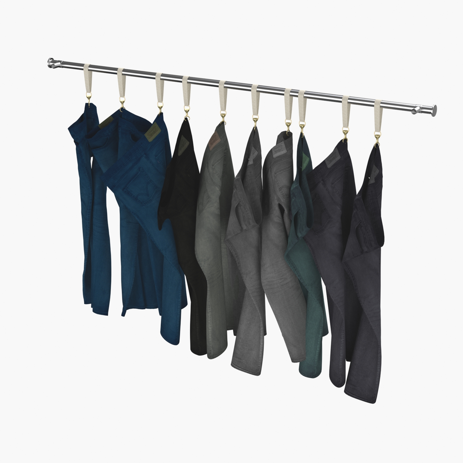 Jeans On Hook 3D Model_06