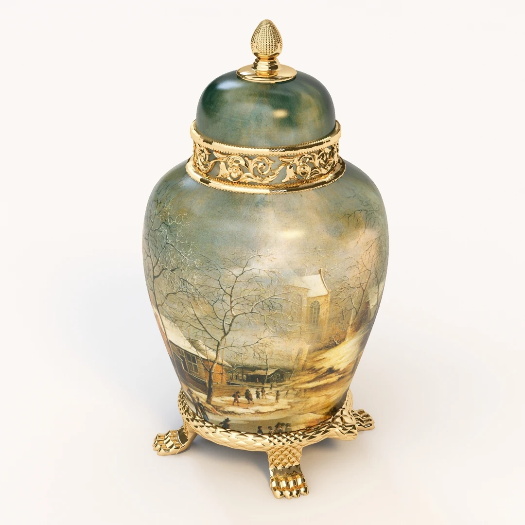 Antique Art Vase 3D Model_05