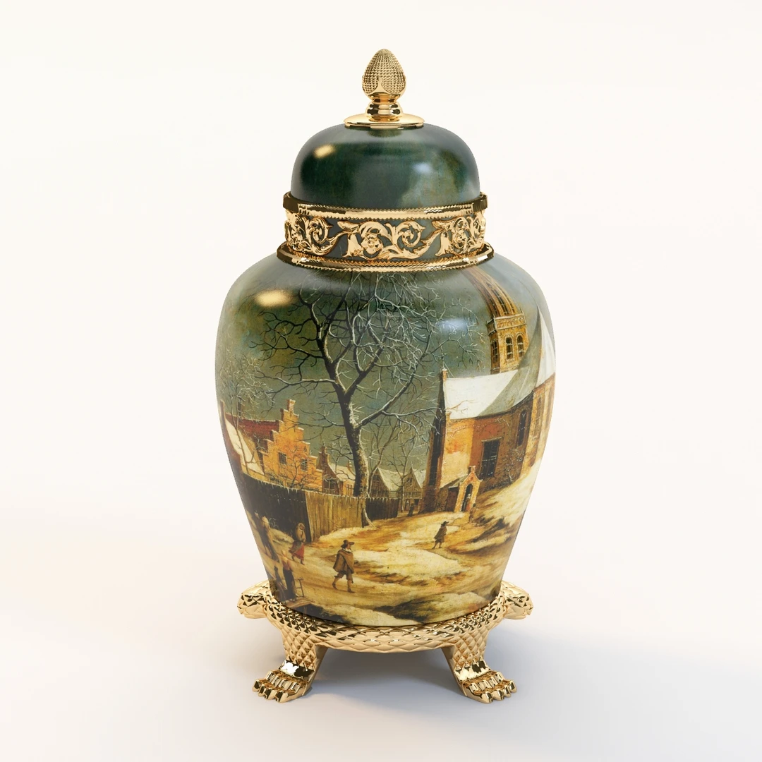 Antique Art Vase 3D Model_09