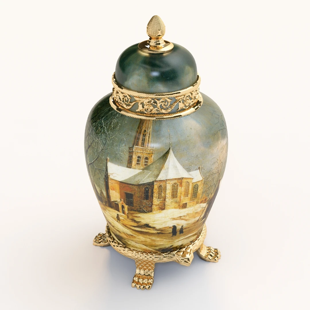 Antique Art Vase 3D Model_07