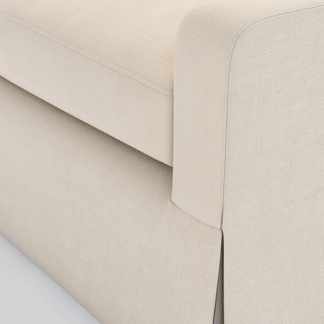 Belgian Slope Arm Slipcovered Chair 3D Model_05