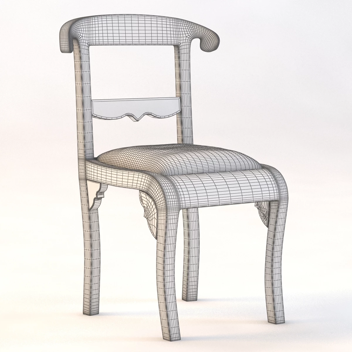 Bone Inlay Chair 3D Model_09