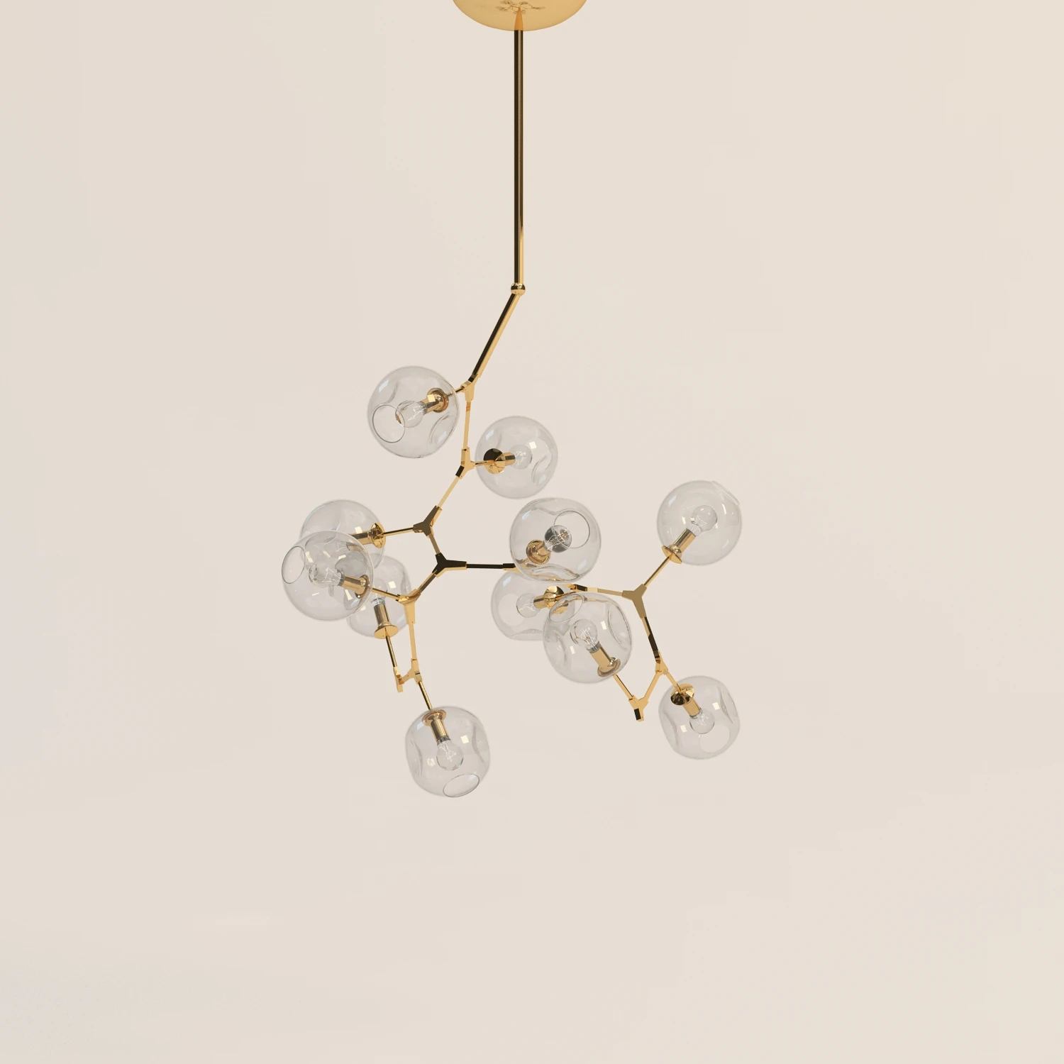 Branching Bubble Globe Pendant 3D Model_01