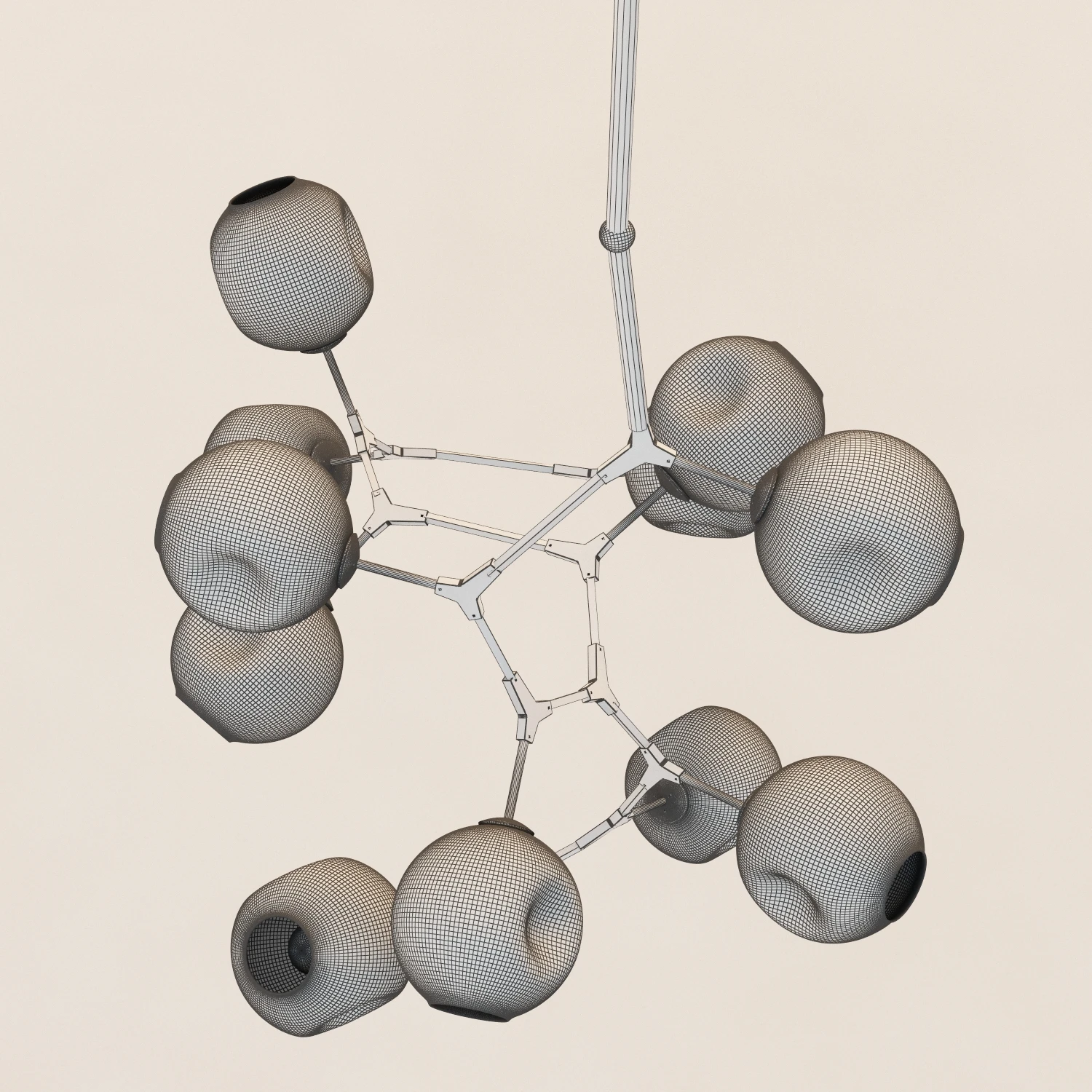 Branching Bubble Globe Pendant 3D Model_07