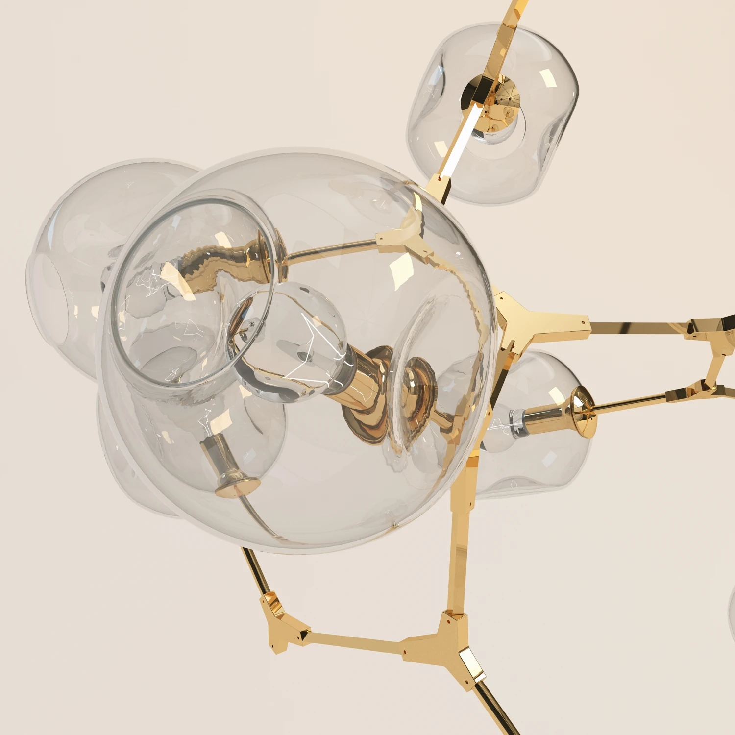 Branching Bubble Globe Pendant 3D Model_05