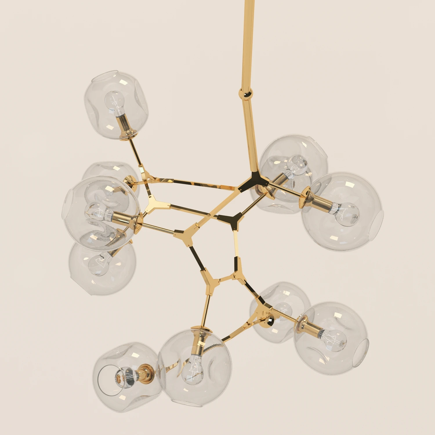 Branching Bubble Globe Pendant 3D Model_04